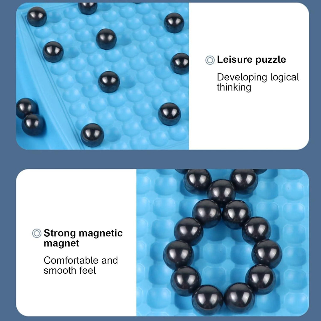 Magnetic Battle Chess Game with 20 Steel Balls - Strategy Board Game for Family