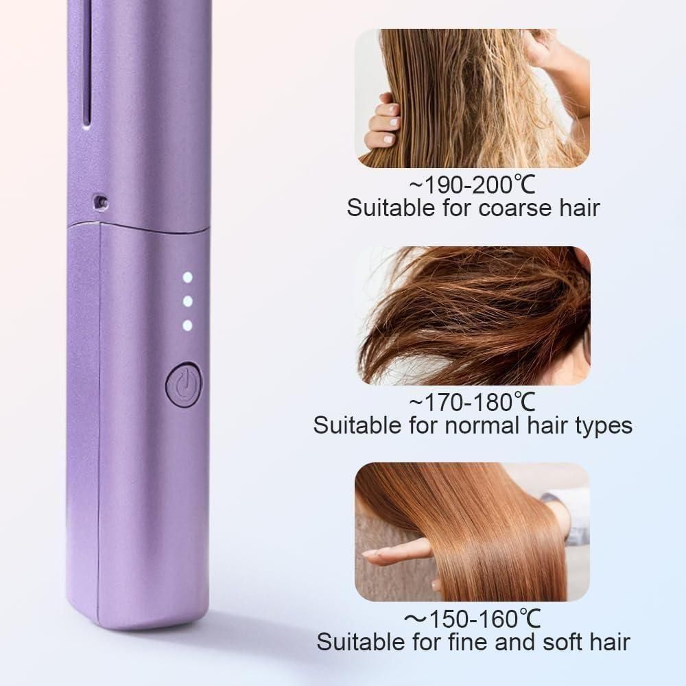 Meneflix Cordless Portable Mini Hair Straightener